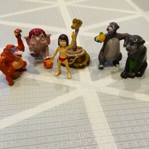 6 Piece Vintage Jungle Book Figurine Set